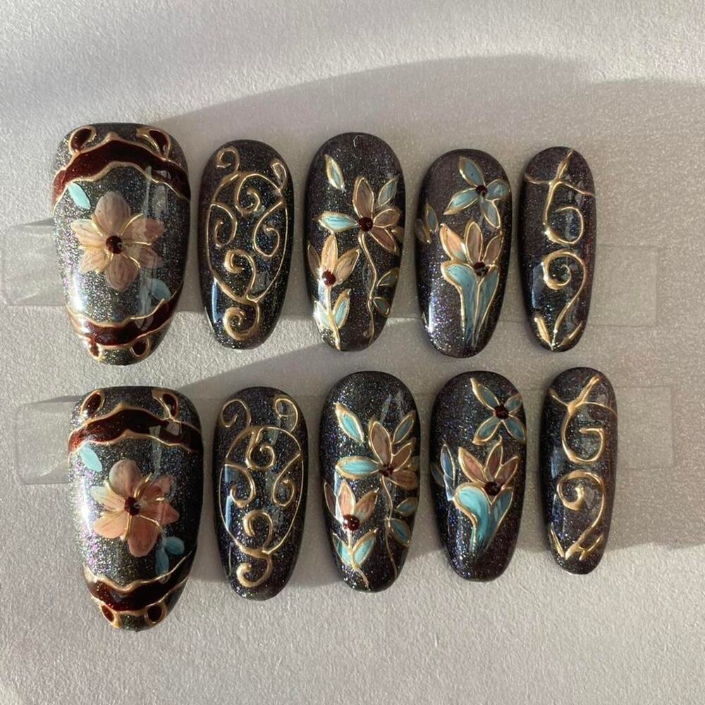 Gilded nightingale antique set handmade